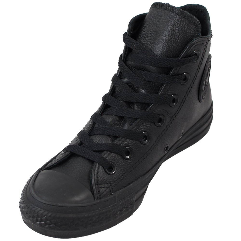 all black converse high tops size 5