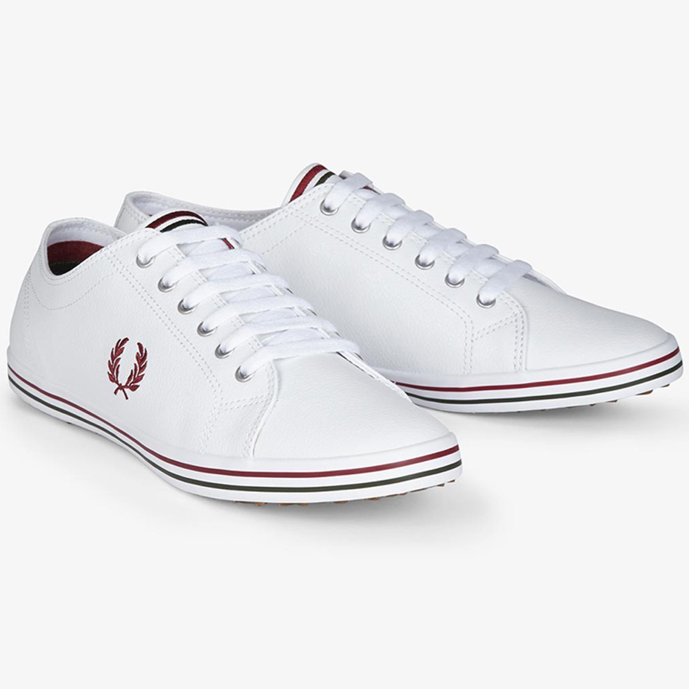 Buy Cheap Fred Perry Kingston Leather White / Maroon / Forest Night ...